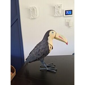 Tucan Bird Figure Garden Patio Den House Decor Life Size 20"L 3D Metal‎